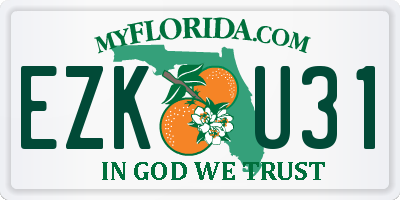 FL license plate EZKU31