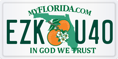 FL license plate EZKU40