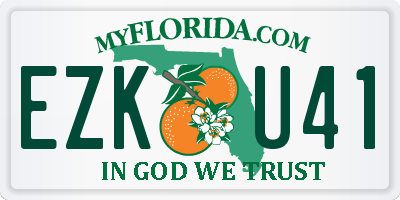 FL license plate EZKU41