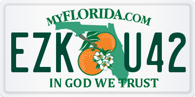 FL license plate EZKU42