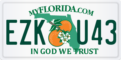 FL license plate EZKU43