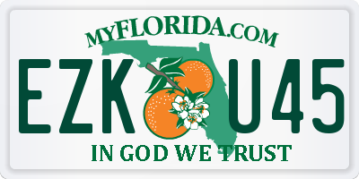 FL license plate EZKU45