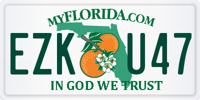 FL license plate EZKU47