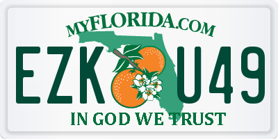 FL license plate EZKU49