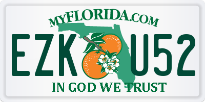 FL license plate EZKU52