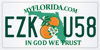 FL license plate EZKU58