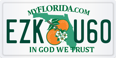 FL license plate EZKU60