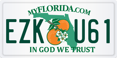 FL license plate EZKU61