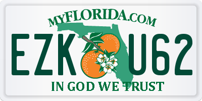 FL license plate EZKU62