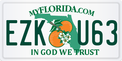 FL license plate EZKU63