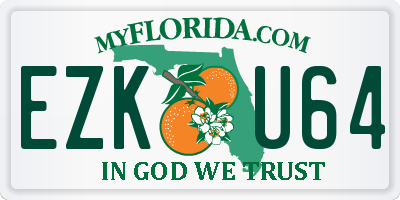 FL license plate EZKU64