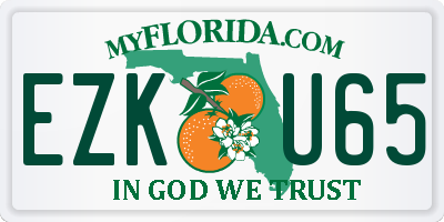 FL license plate EZKU65