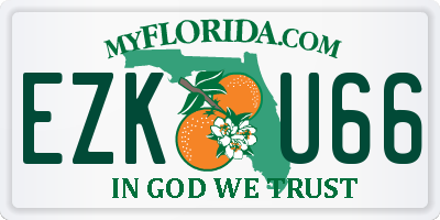 FL license plate EZKU66