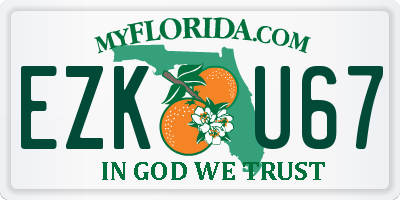 FL license plate EZKU67