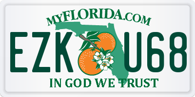 FL license plate EZKU68