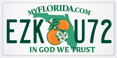 FL license plate EZKU72