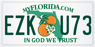 FL license plate EZKU73