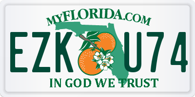 FL license plate EZKU74