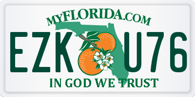 FL license plate EZKU76