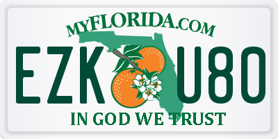 FL license plate EZKU80