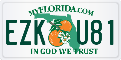 FL license plate EZKU81