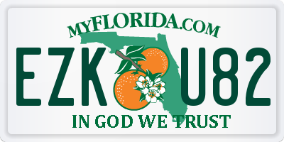 FL license plate EZKU82