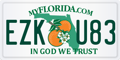 FL license plate EZKU83