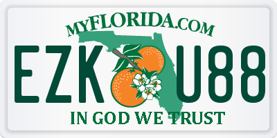 FL license plate EZKU88