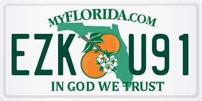 FL license plate EZKU91