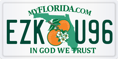 FL license plate EZKU96