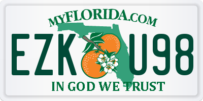 FL license plate EZKU98