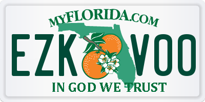 FL license plate EZKV00