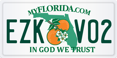 FL license plate EZKV02