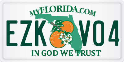 FL license plate EZKV04