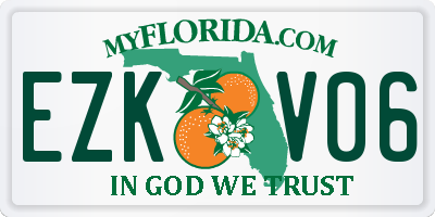 FL license plate EZKV06