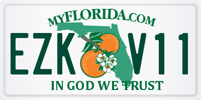 FL license plate EZKV11