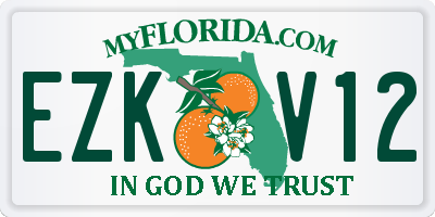 FL license plate EZKV12