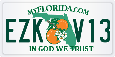 FL license plate EZKV13