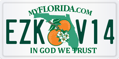 FL license plate EZKV14