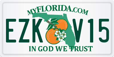 FL license plate EZKV15