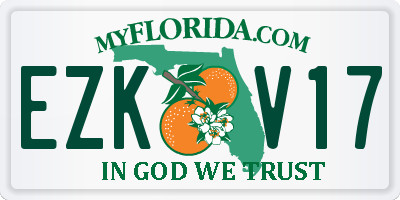 FL license plate EZKV17