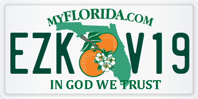 FL license plate EZKV19