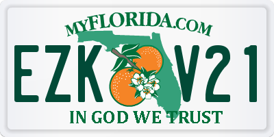 FL license plate EZKV21