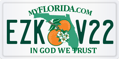 FL license plate EZKV22