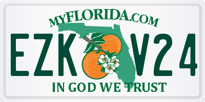 FL license plate EZKV24