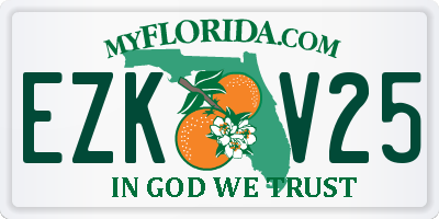 FL license plate EZKV25