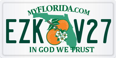 FL license plate EZKV27