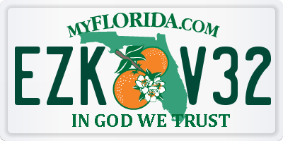 FL license plate EZKV32