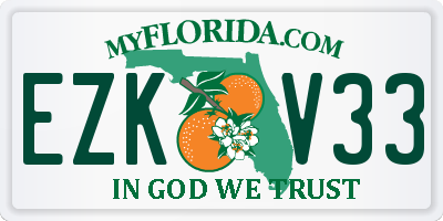 FL license plate EZKV33