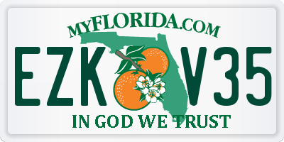 FL license plate EZKV35